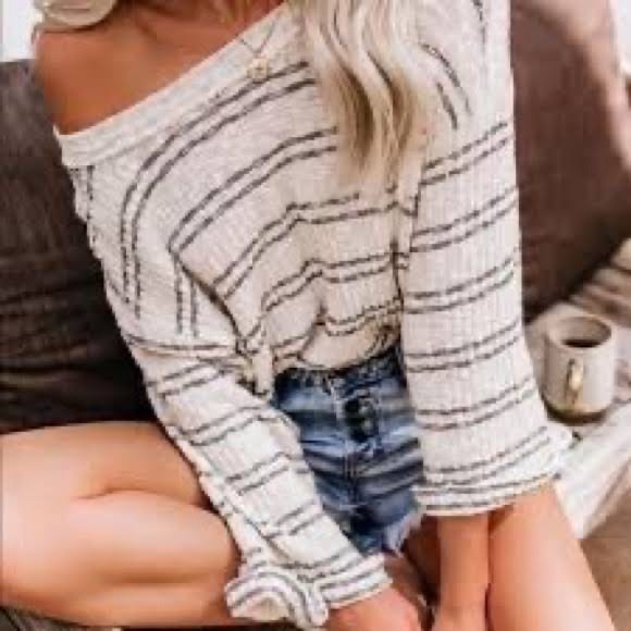 Vici Stripe Knit Top - Picture 1 of 4